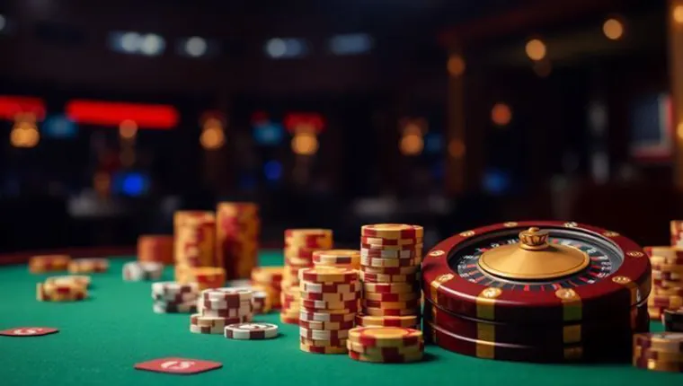 Golden coins and a slot machine representing a jackpot win